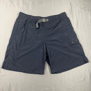 Columbia Omni Shade Shorts Mens Large Navy Blue Hiking Cargo Outdoor